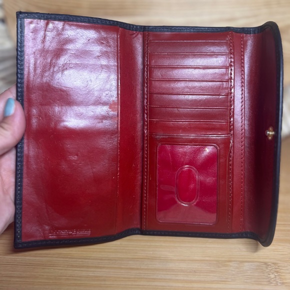 Dooney & Bourke Yellow Tartan Plaid Long Wallet, Vintage - Picture 5 of 13